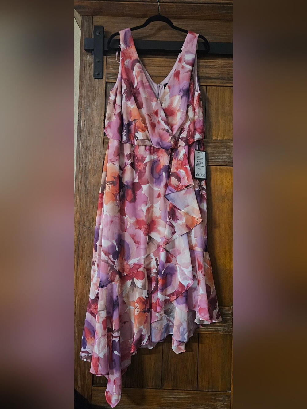 Xscape Floral Print Chiffon Midi Dress - Picture 2 of 7